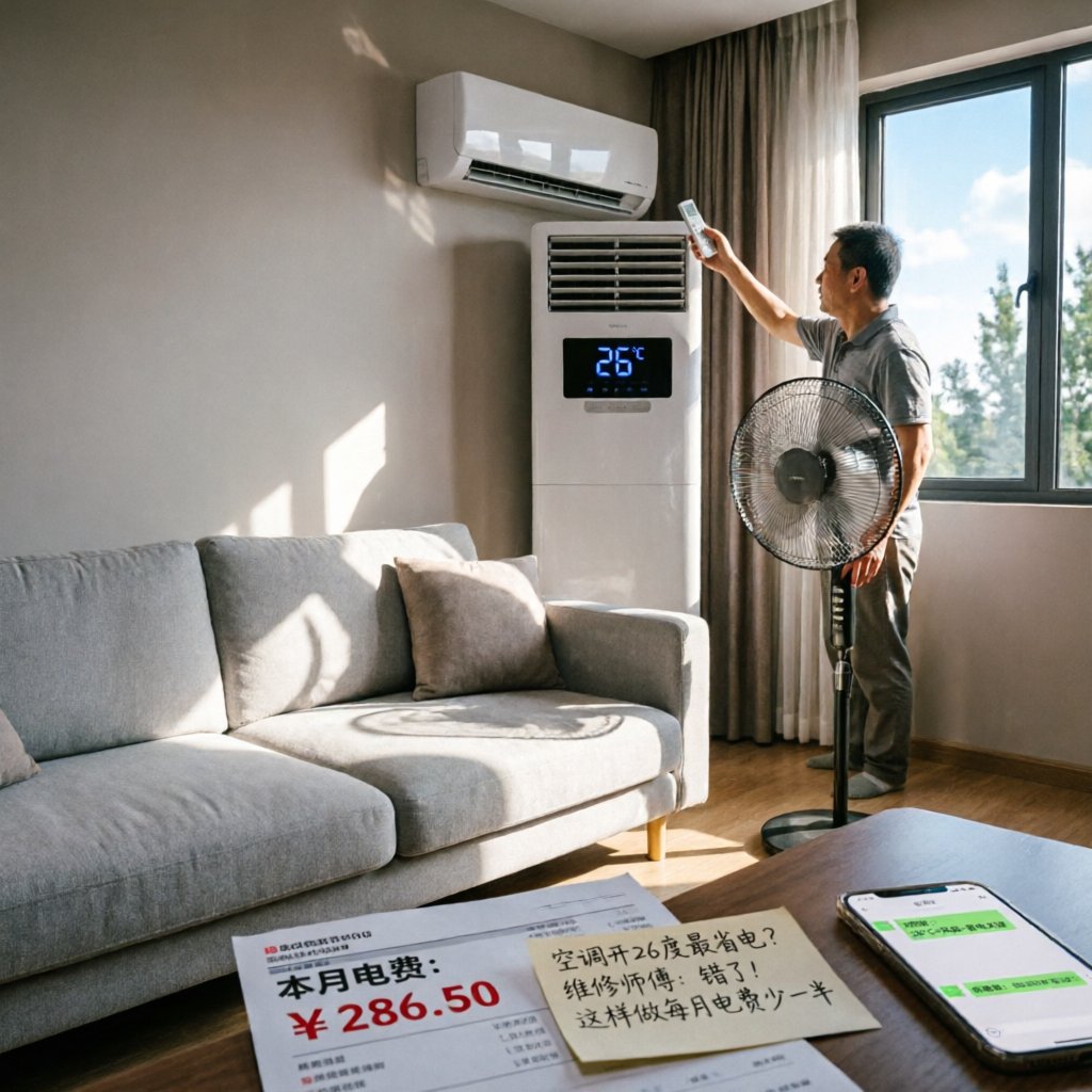 空调开26度最省电？维修师傅：错了！这样做每月电费少一半