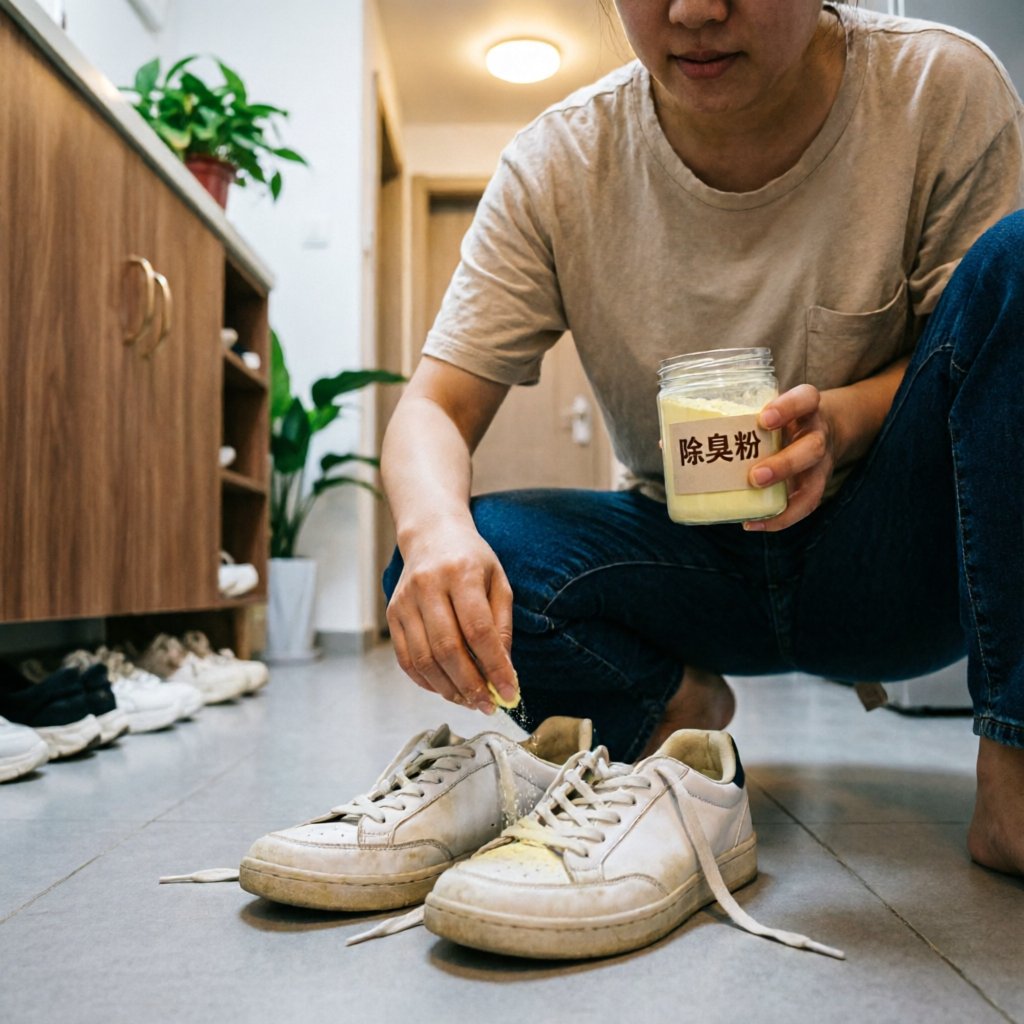 运动鞋穿一天就臭了？不用水洗不用晒，撒一点这个第二天跟新的一样