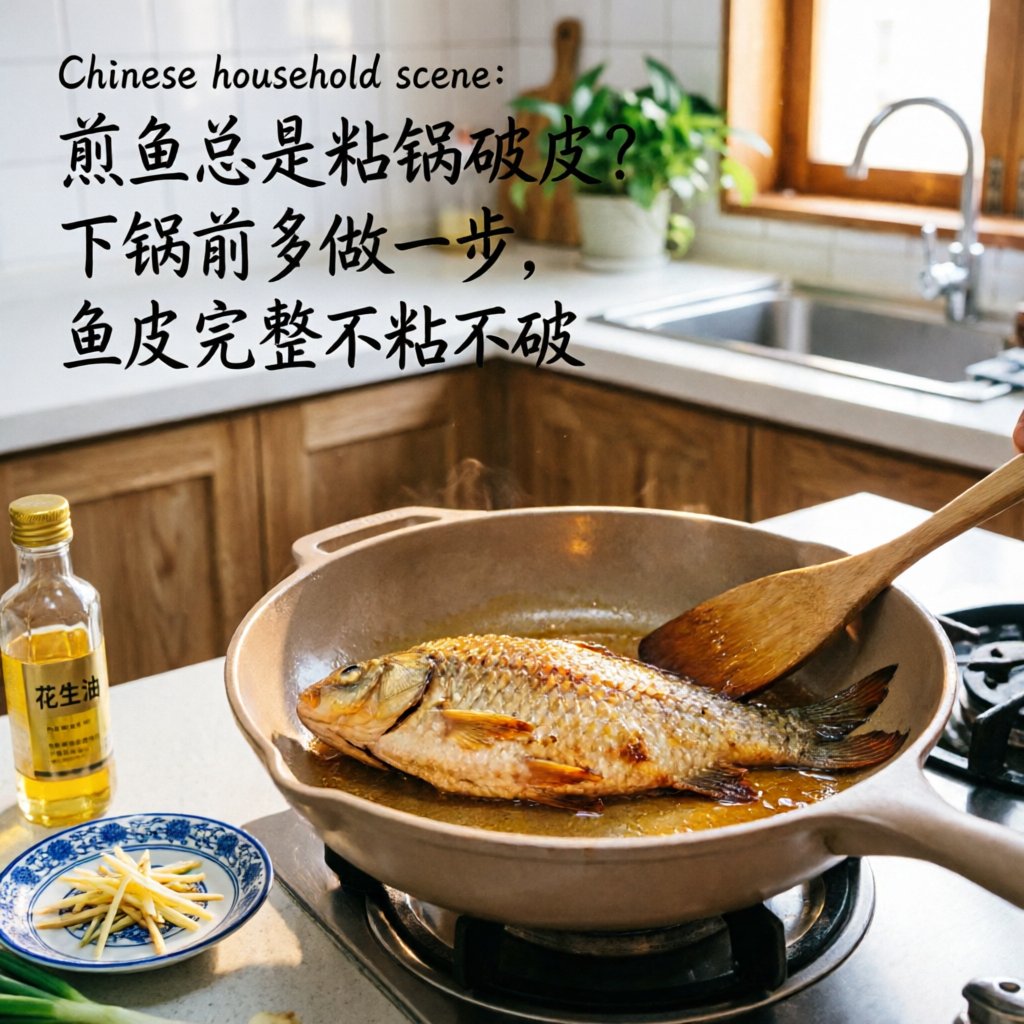煎鱼总是粘锅破皮？下锅前多做一步，鱼皮完整不粘不破