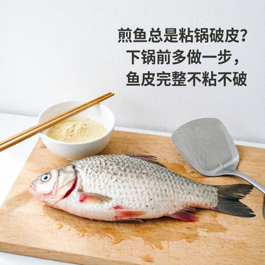 煎鱼总是粘锅破皮？下锅前多做一步，鱼皮完整不粘不破