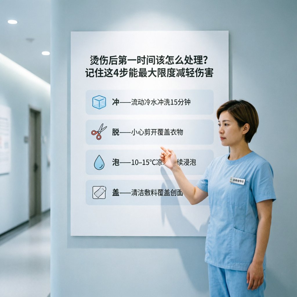 烫伤后第一时间该怎么处理？记住这4步能最大限度减轻伤害