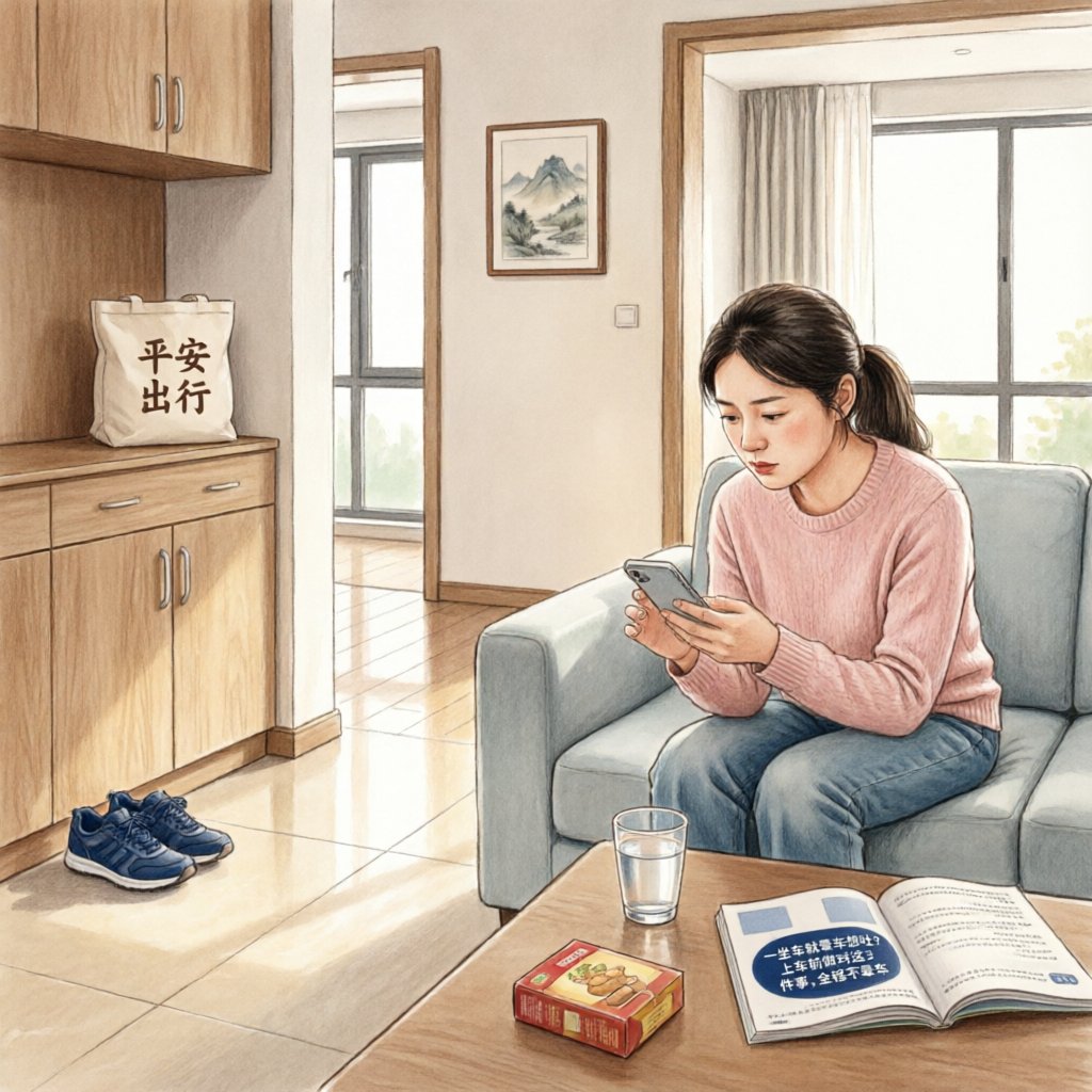 一坐车就晕车想吐？上车前做对这3件事，全程不晕车