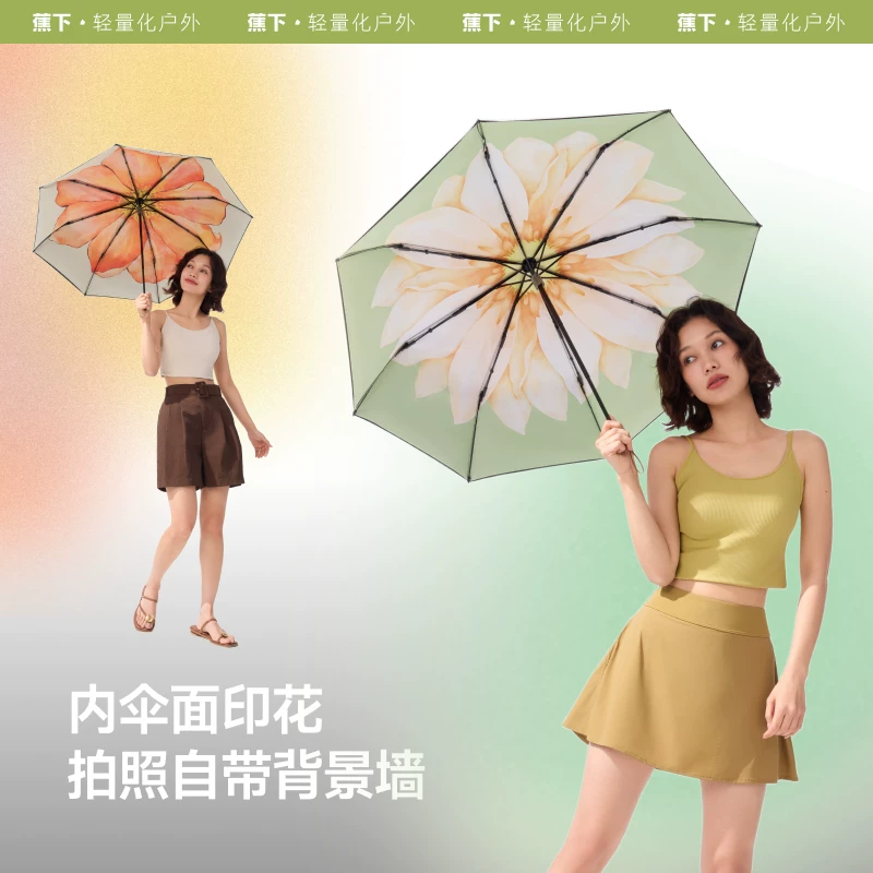 别乱买蕉下双层小黑伞经典大花遮阳伞黑了，踩过坑的人给你指条路