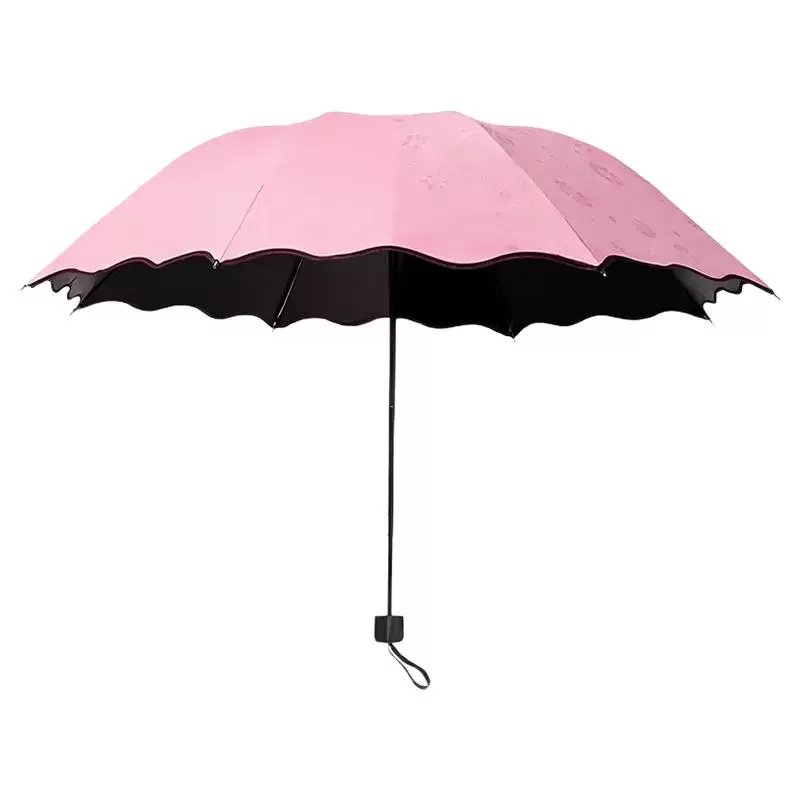 换了遇水开花伞晴雨两用手动雨伞防晒遮阳伞女之后，生活质量明显提升了