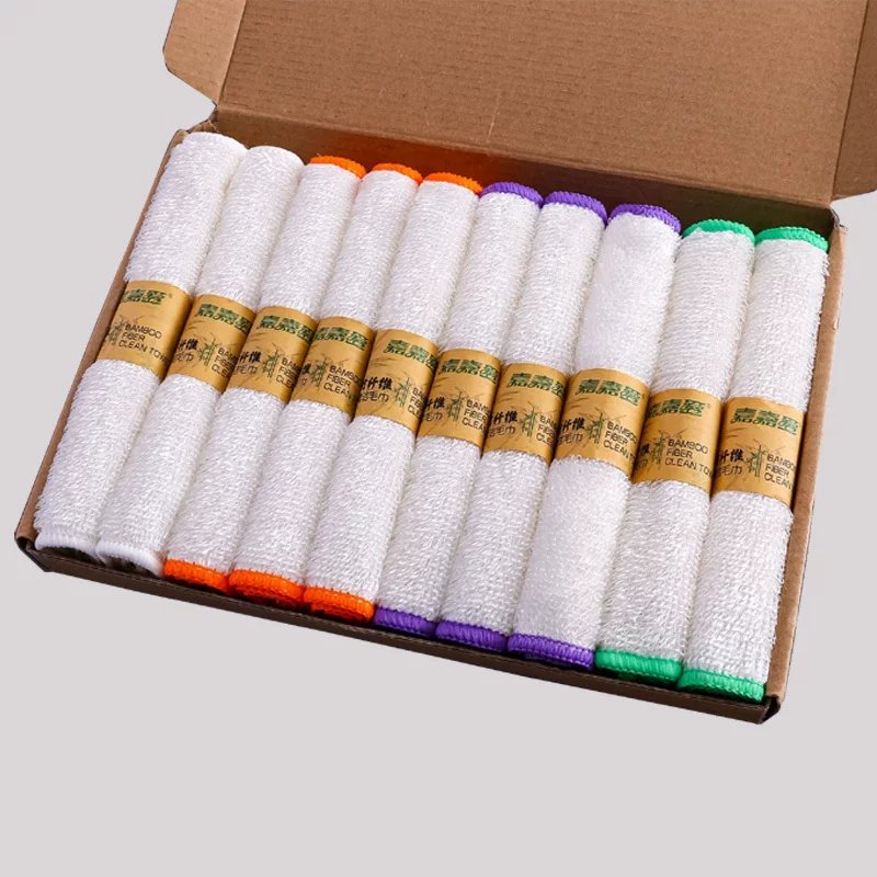 花了几十块买的签到！厨房去油抹布竹纤维洗碗巾10条，把之前几百块的扔了